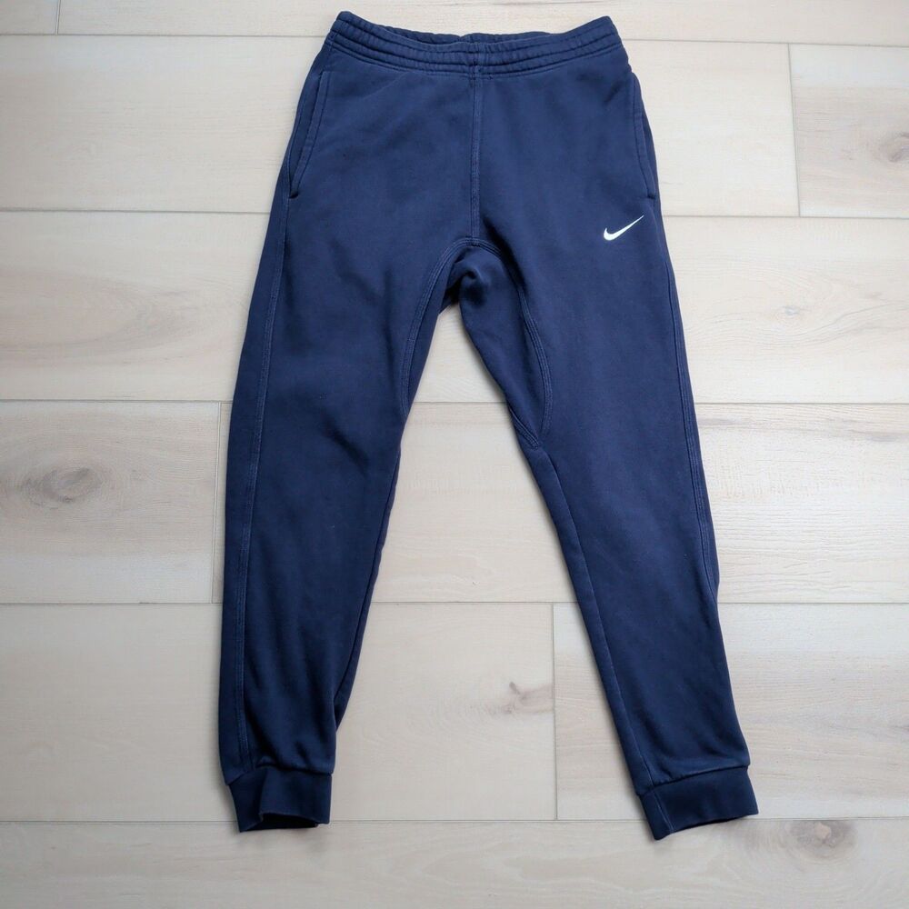 Nike Sportswear Club Fleece Joggers Mens S Navy‎ Blue Swoosh Gym 716830-410